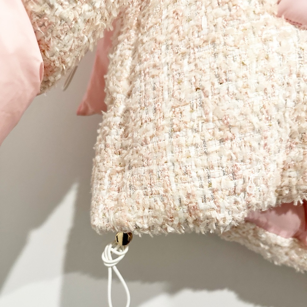 NWT Nicole Benisti Matignon Tweed Coat in Powder Pink Size XXS - Picture 11 of 15